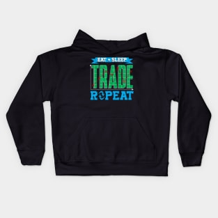 Investing Eat Sleep Trade Repeat Funny Daytrading Kids Hoodie